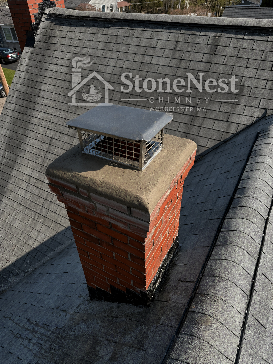 StoneNest Chimney technician, perform a deep chimney sweep